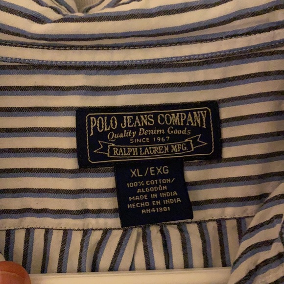 Men’s Buttoned Down Dress Shirt Long Sleeve Ralph Lauren - Picture 3 of 6